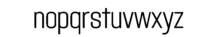 Block Gothic Condensed Light Font LOWERCASE