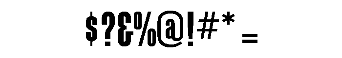 Block Gothic Extra Condensed Bold Font OTHER CHARS