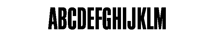 Block Gothic Extra Condensed Bold Font UPPERCASE