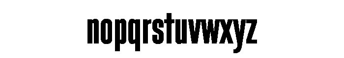 Block Gothic Extra Condensed Bold Font LOWERCASE