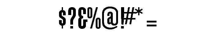 Block Gothic Extra Condensed Demi Bold Font OTHER CHARS