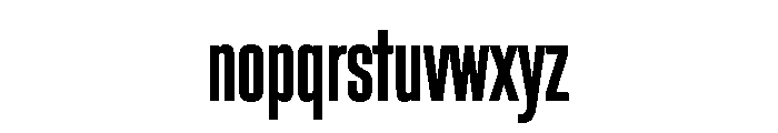 Block Gothic Extra Condensed Demi Bold Font LOWERCASE