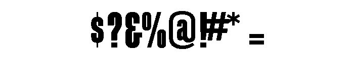 Block Gothic Extra Condensed Extra Bold Font OTHER CHARS