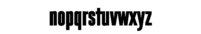 Block Gothic Extra Condensed Extra Bold Font LOWERCASE