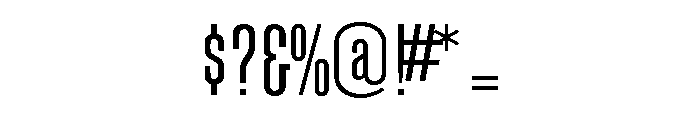 Block Gothic Extra Condensed Light Font OTHER CHARS