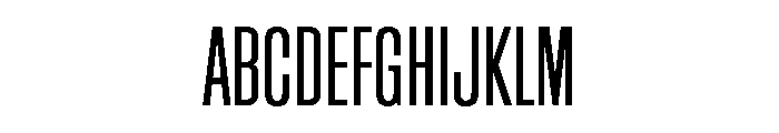 Block Gothic Extra Condensed Light Font UPPERCASE