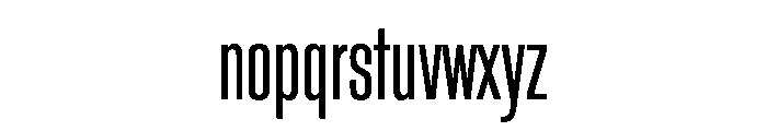 Block Gothic Extra Condensed Light Font LOWERCASE