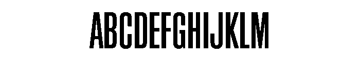 Block Gothic Extra Condensed Medium Font UPPERCASE
