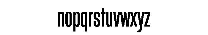 Block Gothic Extra Condensed Medium Font LOWERCASE