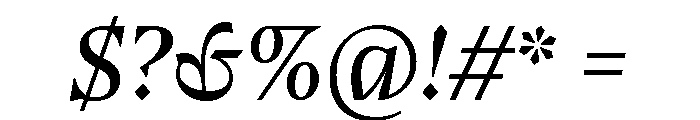 Bluu Suuperstar Regular Italic Font OTHER CHARS