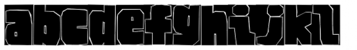 BMF Brohan Black Lined Font LOWERCASE