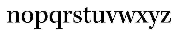 Bodoni Medium Font LOWERCASE