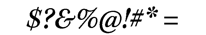 Bodoni Pt Variable Italic Font OTHER CHARS