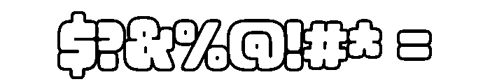 Boiga Outline B Font OTHER CHARS