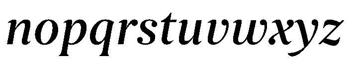 Borax Variable Medium Italic Font LOWERCASE