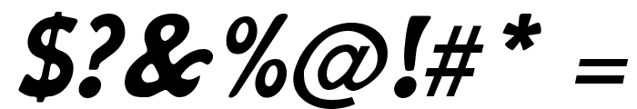 Bobo Italic Font OTHER CHARS