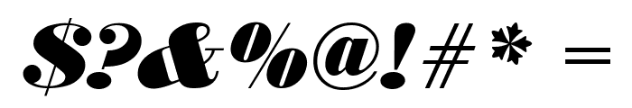 Bodoni-Black-Italic Font OTHER CHARS