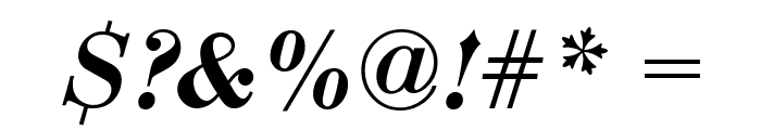 Bodoni-DemiItalic Font OTHER CHARS