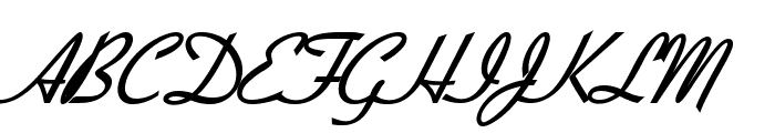 Bow Bold Italic Font UPPERCASE