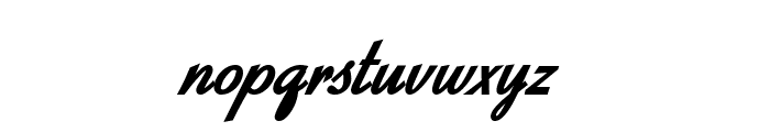 Bow Bold Italic Font LOWERCASE