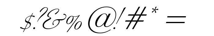 Bow Italic Font OTHER CHARS