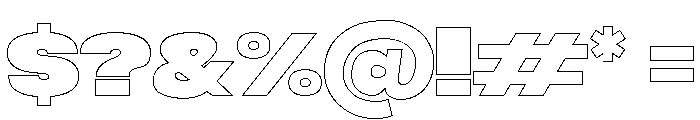 BOLDUM Bold Line Font OTHER CHARS