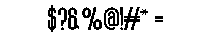 BONDU Font OTHER CHARS