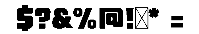 BOSSON Font OTHER CHARS