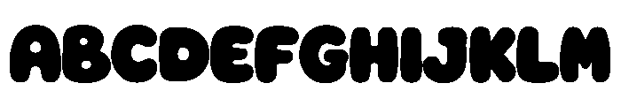 Boba Bubble Font UPPERCASE