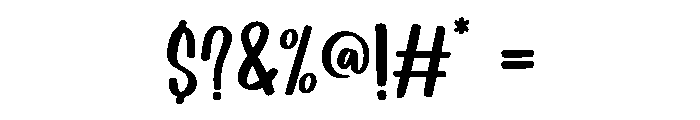Boba Hand Font OTHER CHARS
