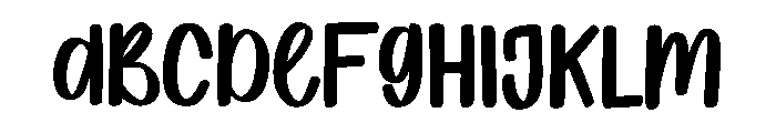 Boba Hand Font UPPERCASE