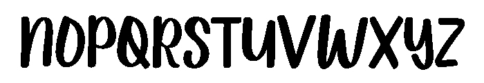 Boba Hand Font UPPERCASE