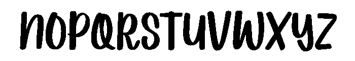 Boba Hand Font LOWERCASE