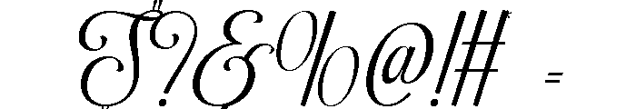 Bocthira Majesthique Script Font OTHER CHARS