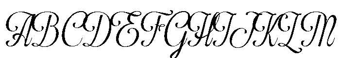 Bocthira Majesthique Script Font UPPERCASE