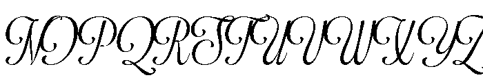 Bocthira Majesthique Script Font UPPERCASE