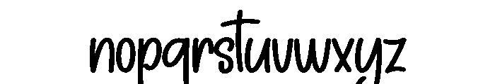 Body Lotion Font LOWERCASE