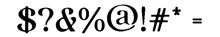 Bogens Rough Font OTHER CHARS