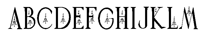 Boho Celestial Font UPPERCASE