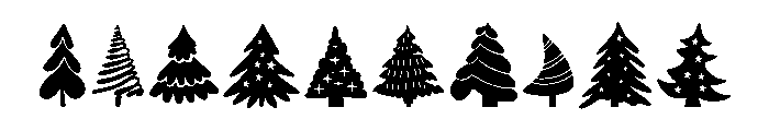 Boho Christmas tree Font OTHER CHARS