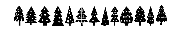 Boho Christmas tree FONT