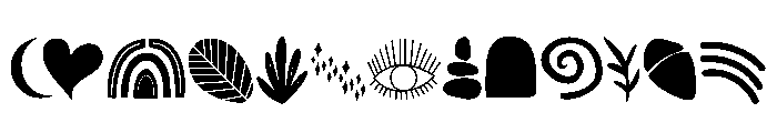 Boho Elements Font LOWERCASE