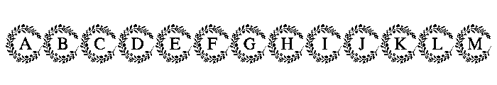 Boho Floral Monogram Font UPPERCASE