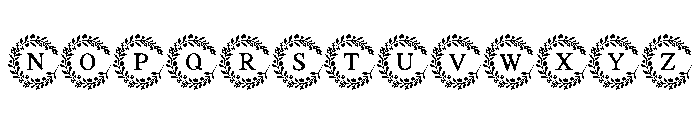 Boho Floral Monogram Font UPPERCASE