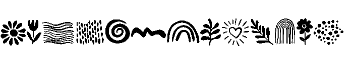 Boho Shapes Font UPPERCASE