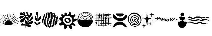 Boho Shapes Font LOWERCASE