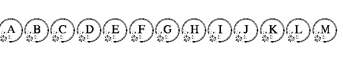 Boho flower monogram Font UPPERCASE