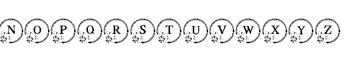 Boho flower monogram Font UPPERCASE