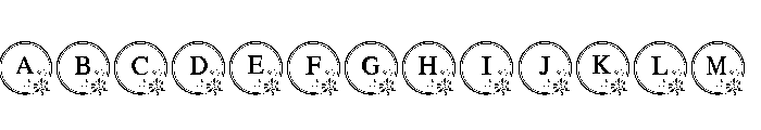 Boho flower monogram FONT