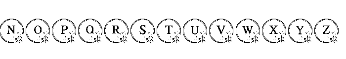 Boho flower monogram Font LOWERCASE